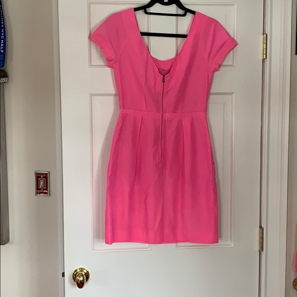 J. Crew Neon Pink Dress size 2 LIKE NEW - Picture 2 of 3